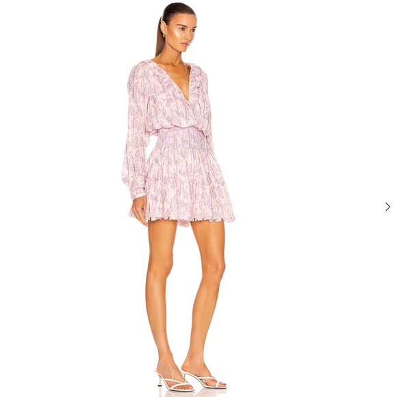 Hemant and Nandita Sahar Paisley  Pink Mini Dress Sz Small NWT - Picture 6 of 16